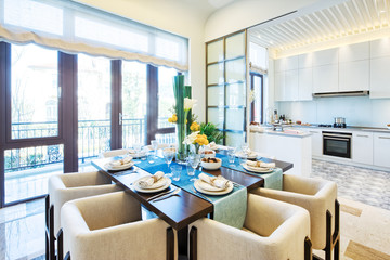 interior of modern dining room