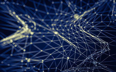 Abstract polygonal space low poly dark background