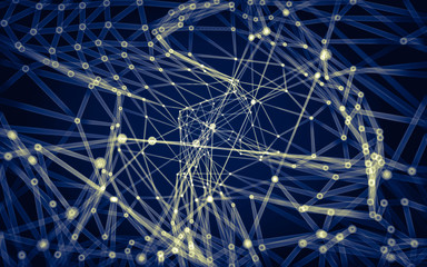 Abstract polygonal space low poly dark background