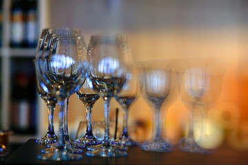 glass of wine, a restaurant serving a blurred background