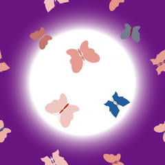 seamless background with butterfly