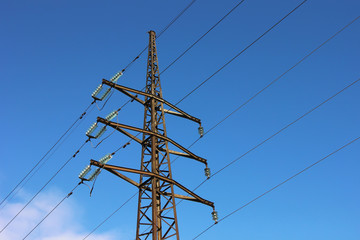 Reliance power lines with cables.