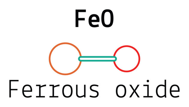 FeO ferrous oxide molecule