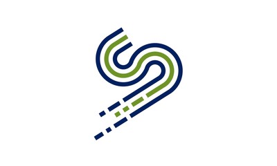 Elements of the concept logo eagles' wings to fly colorful as letters and initials in 3D logo and a logo or a color flat-panel