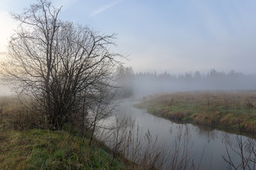 Spring landscape with river