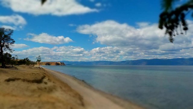 Облака над островом Ольхон, Байкал. Clouds in the sky over lake Baikal, Russia