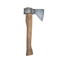 3d model of Old Hatchet Isolated on White Background