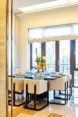 interior of modern dining room