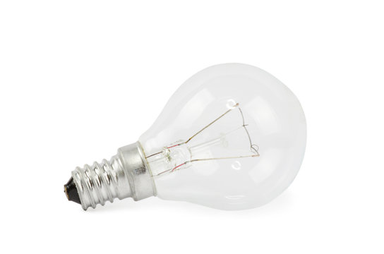 Light bulb isolated on white, Realistic photo image