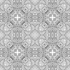 Black and white seamless pattern psychedelic.