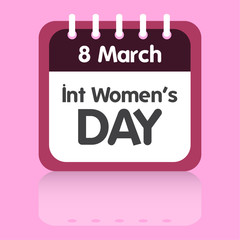 International women day illustration flat design 1 calendar