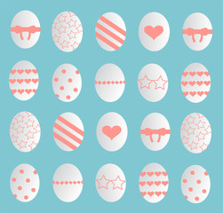 happy easter eggs background 