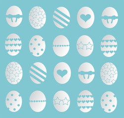 happy easter eggs background 