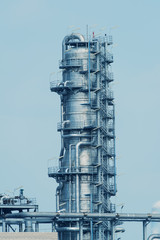 gas processing factory. landscape with gas and oil industry