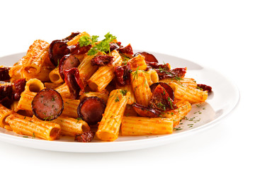 Pasta with sausages