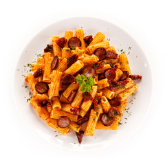 Pasta with sausages