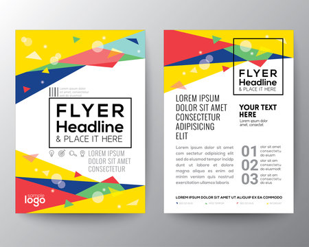 Abstract 80's style Triangle shape Poster Brochure Flyer design