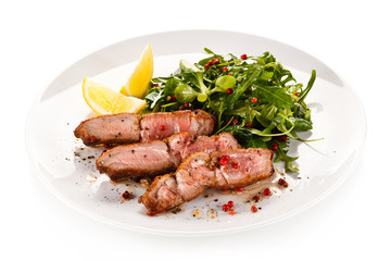 Kebabs - grilled meat and vegetables 