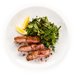 Kebabs - grilled meat and vegetables 