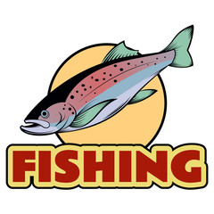 Trout fishing banner