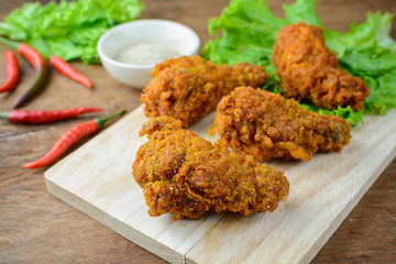 Fried spicy Chicken with roasted rice powder