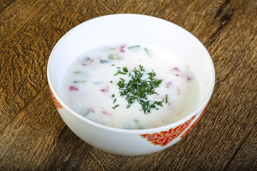 Cold kefir soup