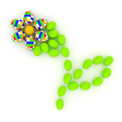 Eggs in the shape of a flower. Unique Design