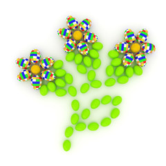 Eggs in the shape of a flower. Unique Design