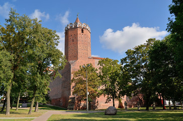 Fototapeta na wymiar Baszta na zamku w Łęczycy, Polska