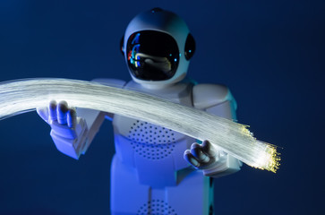 robot and fiber optic