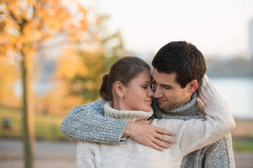 young couple in park