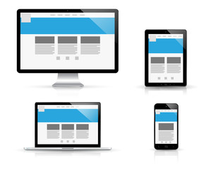 Modern digital tech device collection