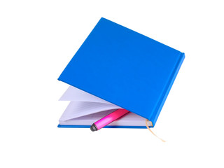 notebook and colored marker