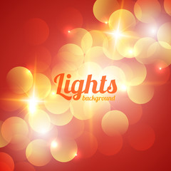 Naklejka premium Red Bokeh Abstract Light Background