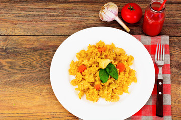Healthy Food: Pilaf with Meat and Rice