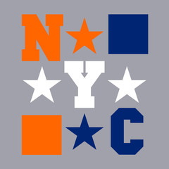 New York typography, design graphic