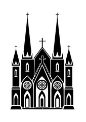 Fototapeta premium church. gothic, religious building a house of worship .. 