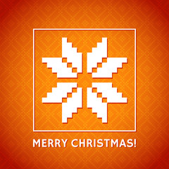 Obraz premium Christmas Background with Norwegian Pattern and Star