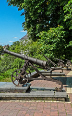 Medieval cannon in the park of Chernigov