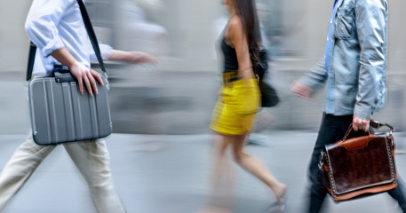 group of business people in the street