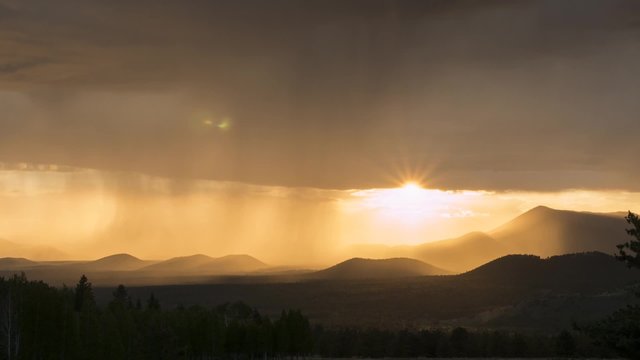 A summer monsoon storm in the mountains