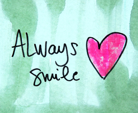 always smile text