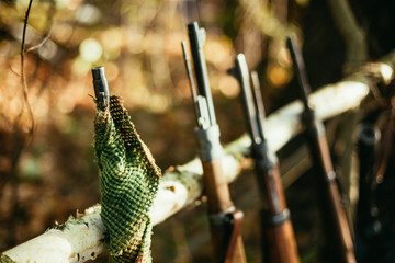 German and Soviet russian rifles of World War II