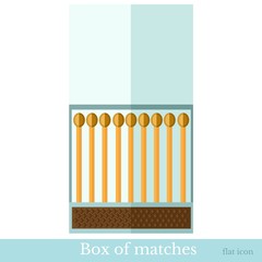 flat open box of matches