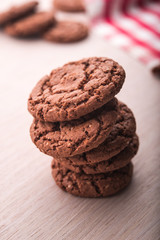 Snack of chocolate cookies