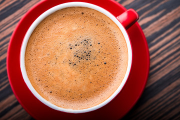 red coffee cup