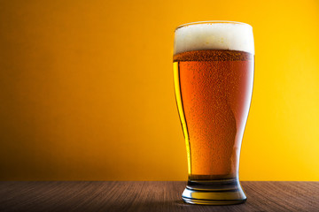Glass of cold beer