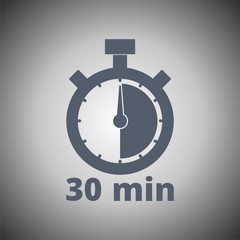 30 minutes stopwatch symbol, Timer icon