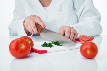 cook chopped parsley