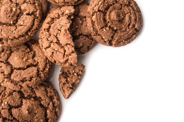 Chocolate cookies isolated